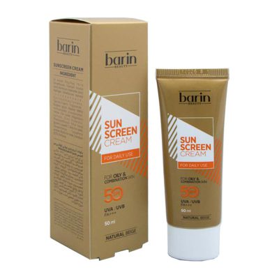 کرم ضد آفتاب رنگی SPF50 بارین بیوتی برای پوست مختلط