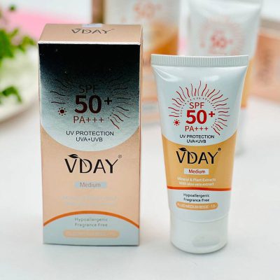 فلوئید ضد آفتاب رنگی وی دی Vday بژ متوسط SPF50